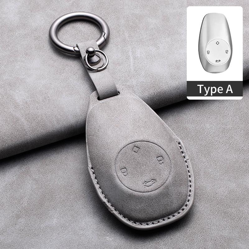 Leather Car Key Case Cover for Leapmotor t03 s01 c11 for 2023 Leapmotor C01 T03 S01 C11 Leap Motor Holder Key Fob Keychain