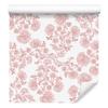 Wallpaper Flowers White and Coral, a Striking Detail for the Living Room and Bedroom 50x1000