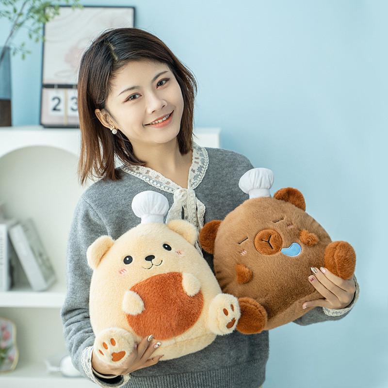 Capybara Bread Bear Plush Toy Cute Cartoon Girl Children Birthday Gift Holiday