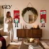 Foldable Holiday Door Sign Christmas Banner Decorations with Hanging Rope, Elf/Snowman/Gnome/Snowman Festive Flags for Doorway Banners Patio and Wall