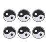 6pcs Cotton Yin Yang Patch Mysterious Pattern Embroidered Patch Sew On Patch Wallet Decoration