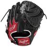 Rawlings Baseball Softball HYPER TECH COLOR SYNC GR6FHTCA15W Size Inches Worn On the Left Glove, [pitcher's Glove] Black/Scarlet, 11.75 (for