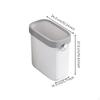 Rectangular Trash Can, High Capacity Waste Bin, Bathroom Gap White 7L