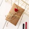 Small Kraft Paper Dried Flower Greeting Card for Thanksgiving & Valentine's Day