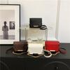 Chic Minimalist Pu Small Square Handbag With Elegant Crocodile Pattern For Women