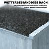 Garden Cabinet Wood Weatherproof Tool Shed with Double Door Magnetic Closure for Garden Terrace 85 X 54 X 170 Cm Gray