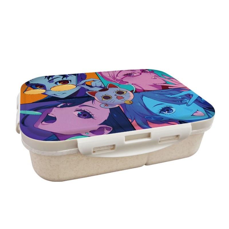 

Anime Cartoon DANDADAN Printed Wheat Straw Lunch Box