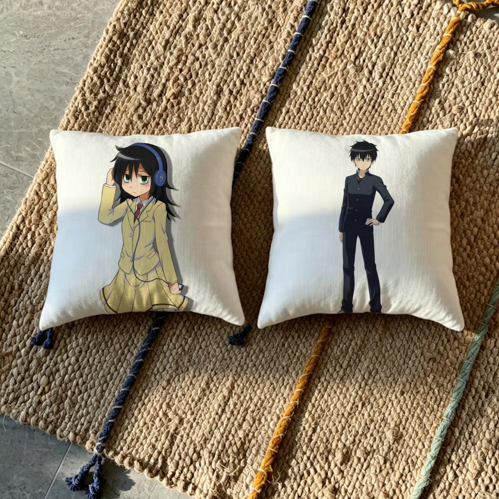 A-Watamote Cushion Cover Natural Linen Pillowcase Set, All-In-One Decor For Sofa, Bedroom & Chair