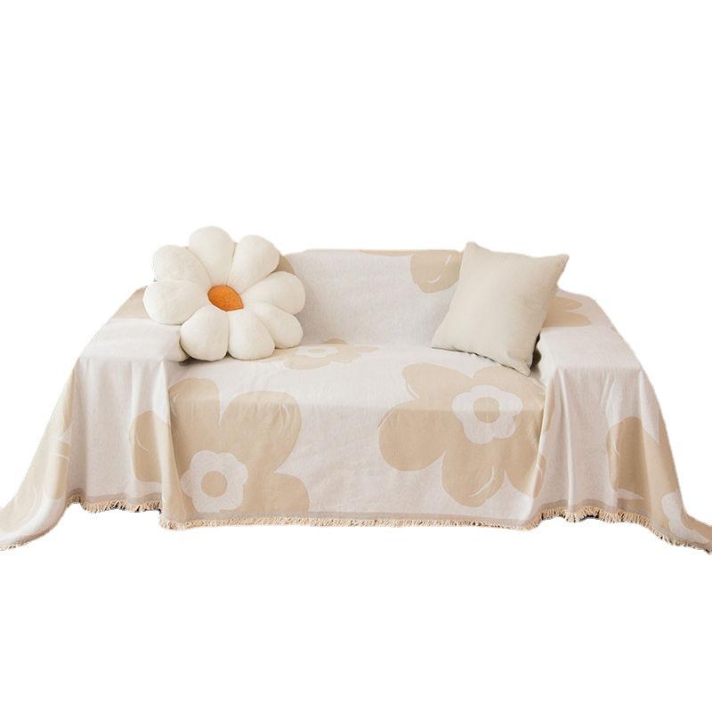 Flower Padded Sofa Cover Chenille Four Seasons Universal Sofa Cushion Cloth Anti-slip Cat Scratch Sofa Cover
