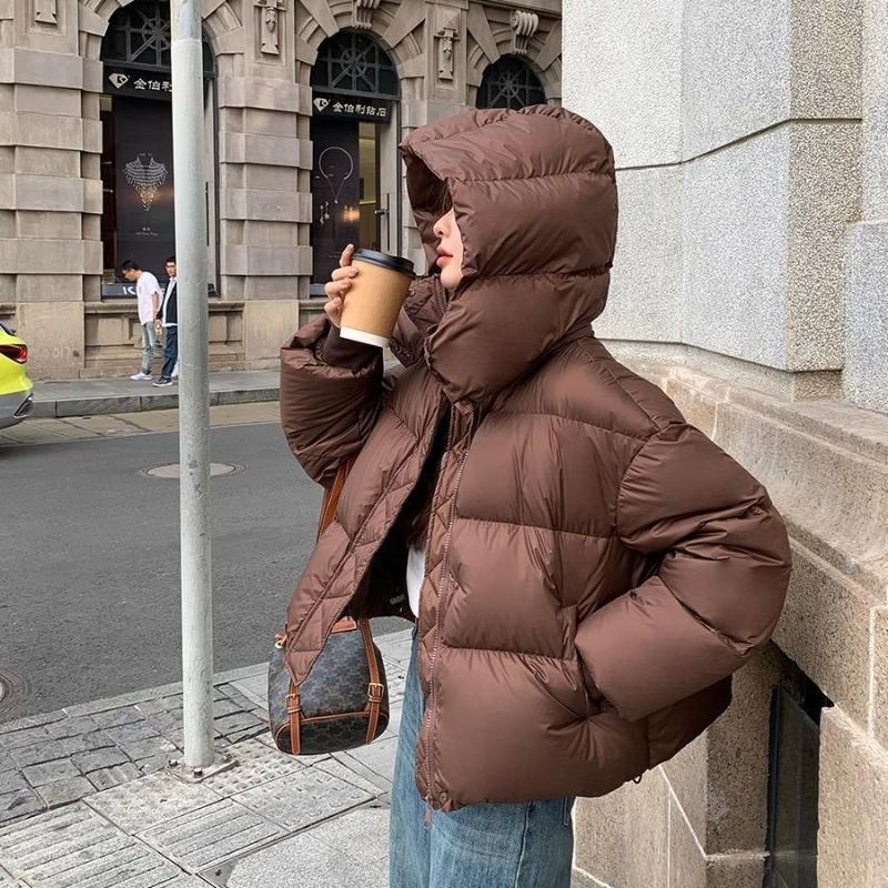 Short Down Cotton-padded Clothes, New Small Winter Jackets, Hooded Cotton-padded Clothes, Thickened Bread Cotton-padded Jackets.