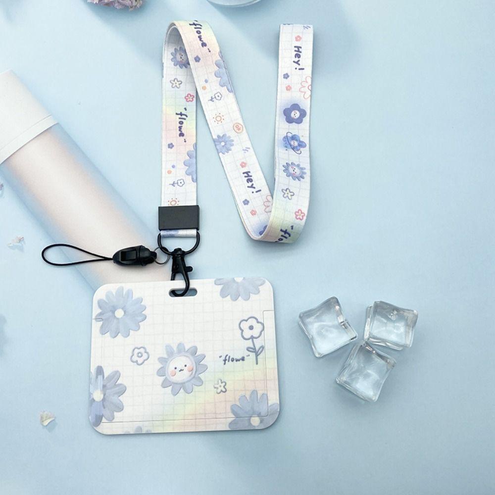 

Обложка для ID-карты Обложка для карты контроля доступа Чехол для хранения карт Свежие цветы Держатели для карт Мультяшный картхолдер D(Lanyard)