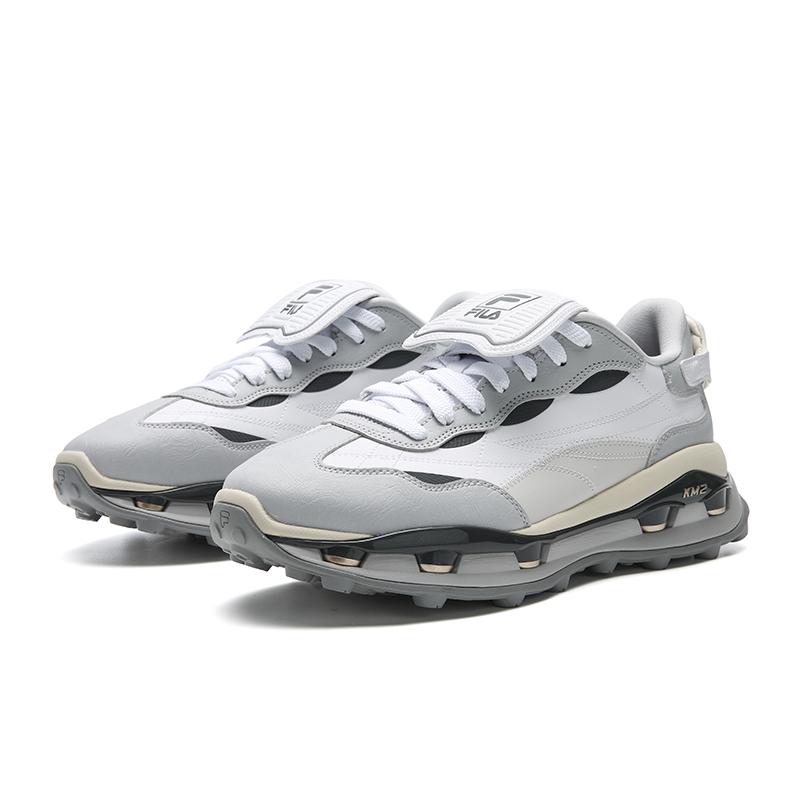 FILA KM2 Cushioning Abrasion Resistant Lightweight Low top Casual Shoes Men's White Gray F12M543119FWA