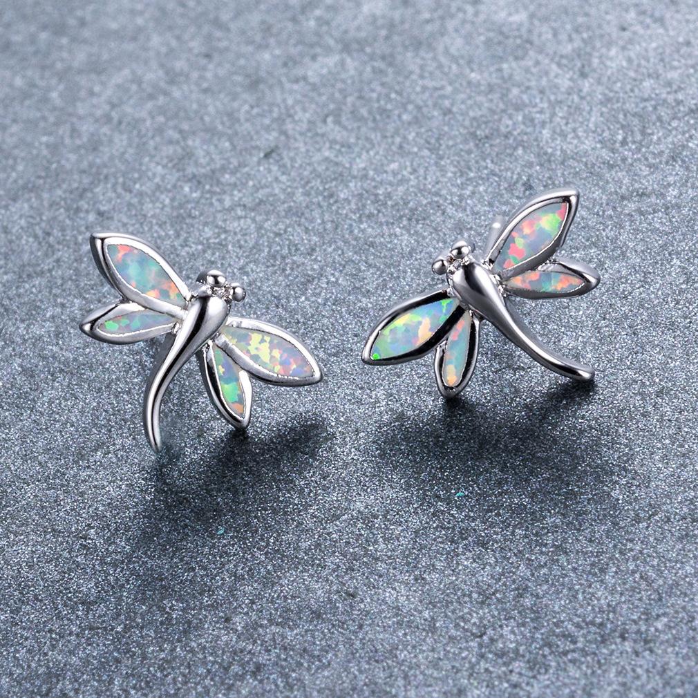 New Blue Dragonfly Earnail Earrings Cute and Sweet Animal Earrings