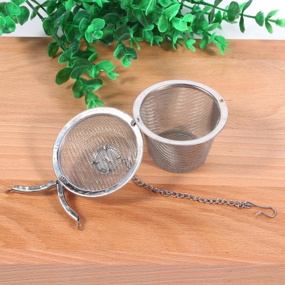 2Pcs Stainless Steel Mesh Tea Strainer 6.5cm Spice Infuser Filter Loose Tea Diffuser For Loose Tea