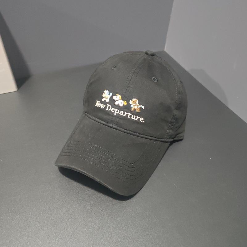 Dopamine cute pony embroidered baseball cap female spring summer big head circumference showing face small versatile cap student tide
