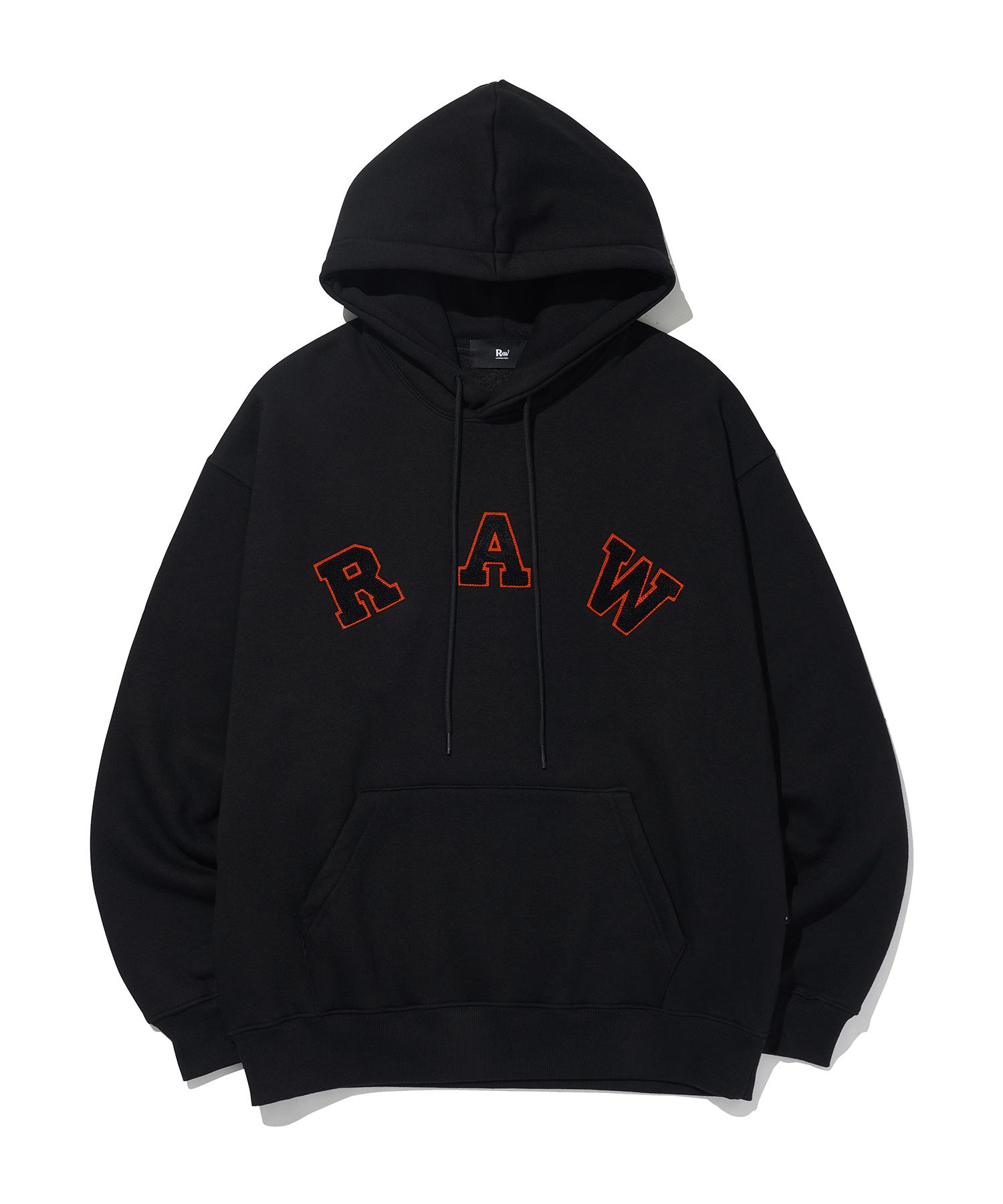 Row Lab Raw Embroidered Over Hoodie (Black) M