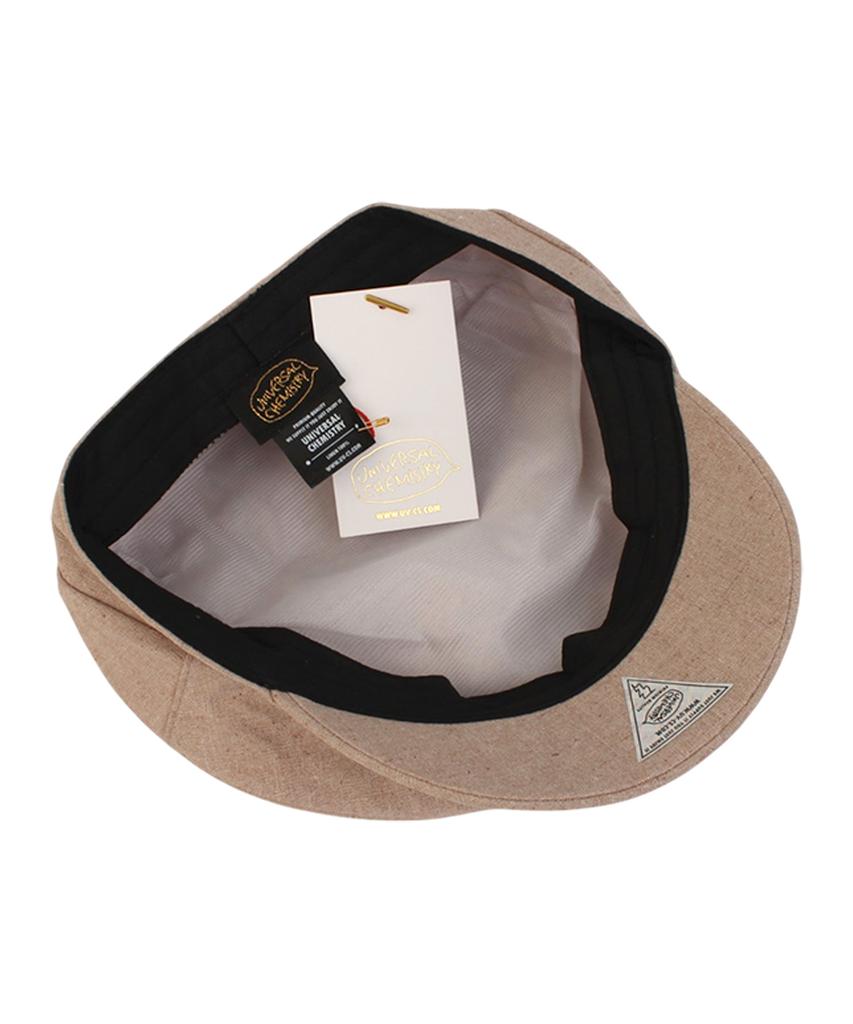 Yunibeosyeolkemiseuteuli Linen Beige Logo Marine Cap