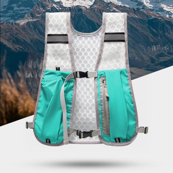 Utendørs hydreringssekk pustende mesh fjellklatring vest ryggsekk vestveske med justerbare spenner oppbevaring for vannflaske
