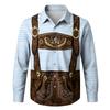 Camicia da uomo per l'Oktoberfest con stampa 3D, vestibilità ampia, manica lunga, colletto classico, adatta per la primavera e l'autunno, per uso casual all'aperto, festival, feste