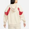 Nike Women'ss Drawstring Hooded Long-Sleeve Sweatshirt Beige DQ6225-219