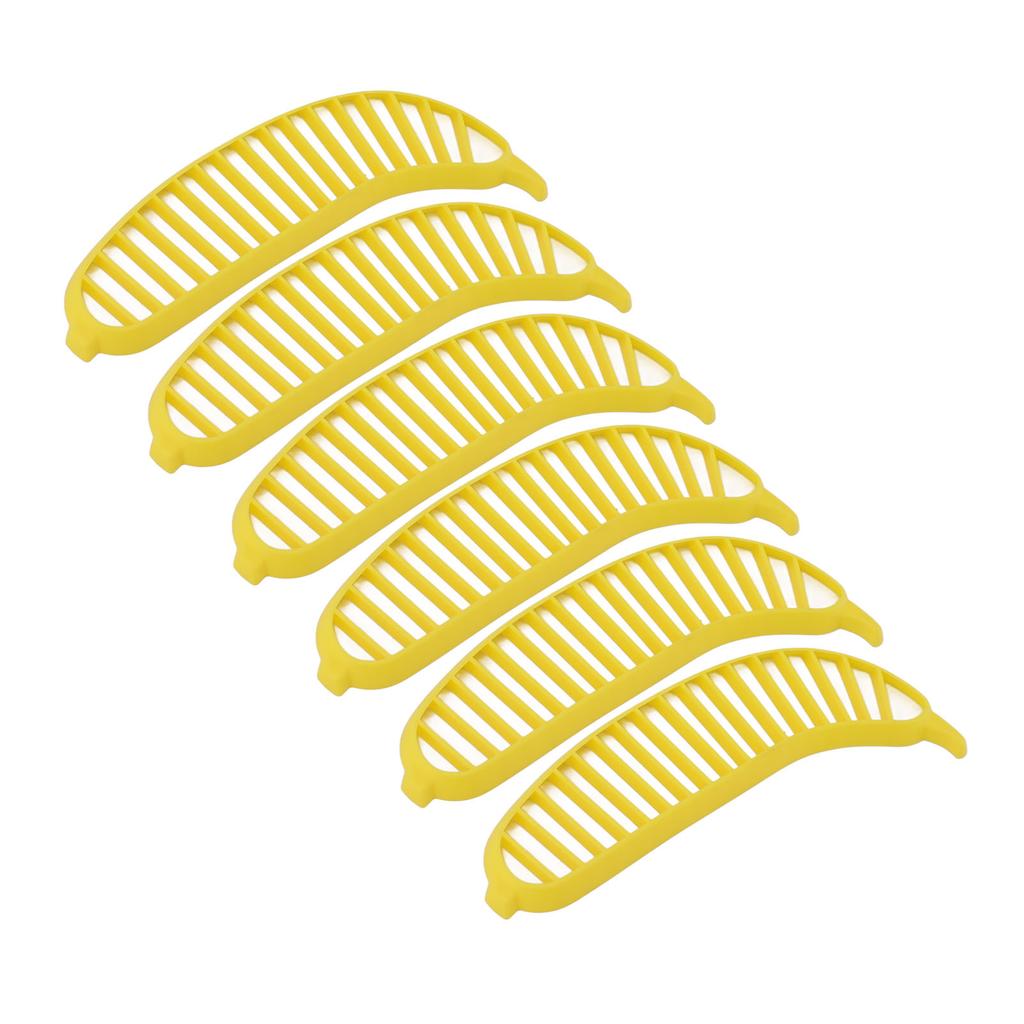 6Pcs Fruit Cutter Yellow Quick Slicing Reliable Durable Versatile Banana Cutter for Kitchen Home