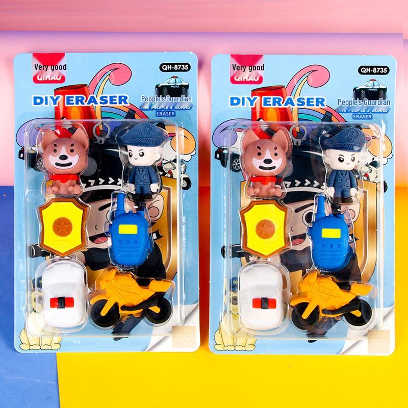 Adorable Cartoon Mini Eraser Set for Students – Perfect Back-to-School Gift