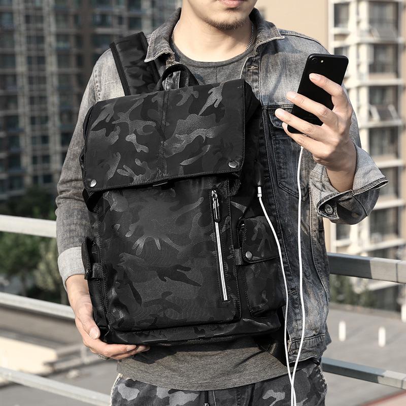 Casual backpack men's high-end outdoor commuter travel backpack oxford cloth multifunctional college student computer backpack