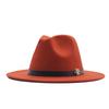 eBay European and American fashion autumn and winter new M belt woolen top hat men's and women's jazz hat