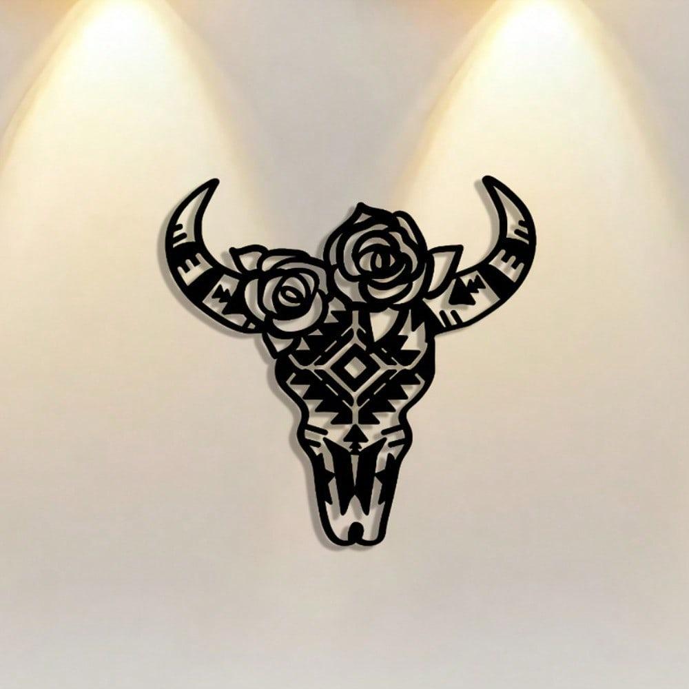 Single Piece Iron Bull Head Wall Art Bohemian Style Metal Home Decor Inspired by Scripture Perfect Festival Gift Housewarming Present