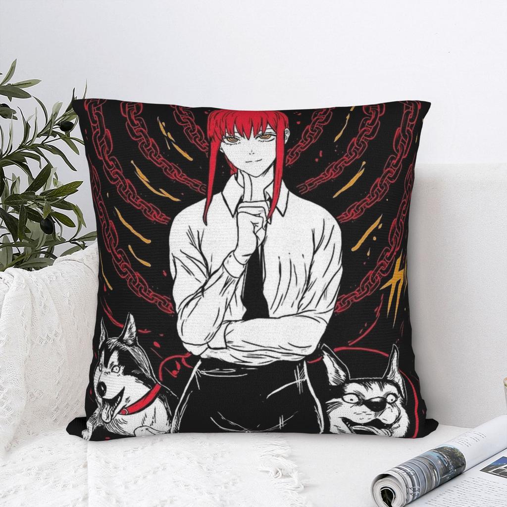 Chainsaw Man Crazy Controller Pillow Case Cute Funny Pillow Cover Soft Pillowcases For Living Room Sofa