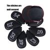8pcs Golf Iron Head Cover Thick PU Leather Golf Head Cover Replacement Headcover Protective Cover Easy to Use