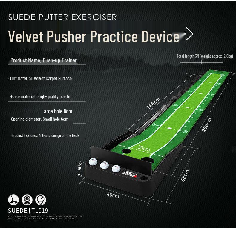 PGM Golf Putter Practice Trainer with Velvet Bottom and Plastic Base