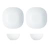 Luminarc Rutisha V7258 White Jade 4-Piece Dinnerware Set