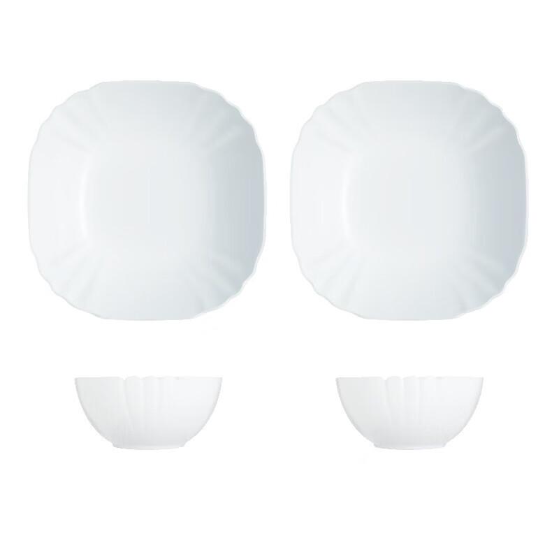 Luminarc Rutisha V7258 White Jade 4-Piece Dinnerware Set