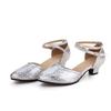 Women Girls Latin Ballroom Party  Dance Shoes Tango Waltz Soft Sole Sandals Salsa Closed Toe Dance Shoes Heeled 5.5cm