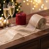 Welliges Bindungs-Weihnachtsbaum-Netzband 1 Rolle 179,13 Zoll Metallisches Netzband Geschenkverpackung