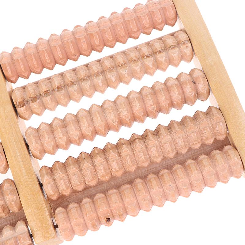 5Raw Wooden Roller Foot Massager Stress Relief Health Therapy Relax Massager