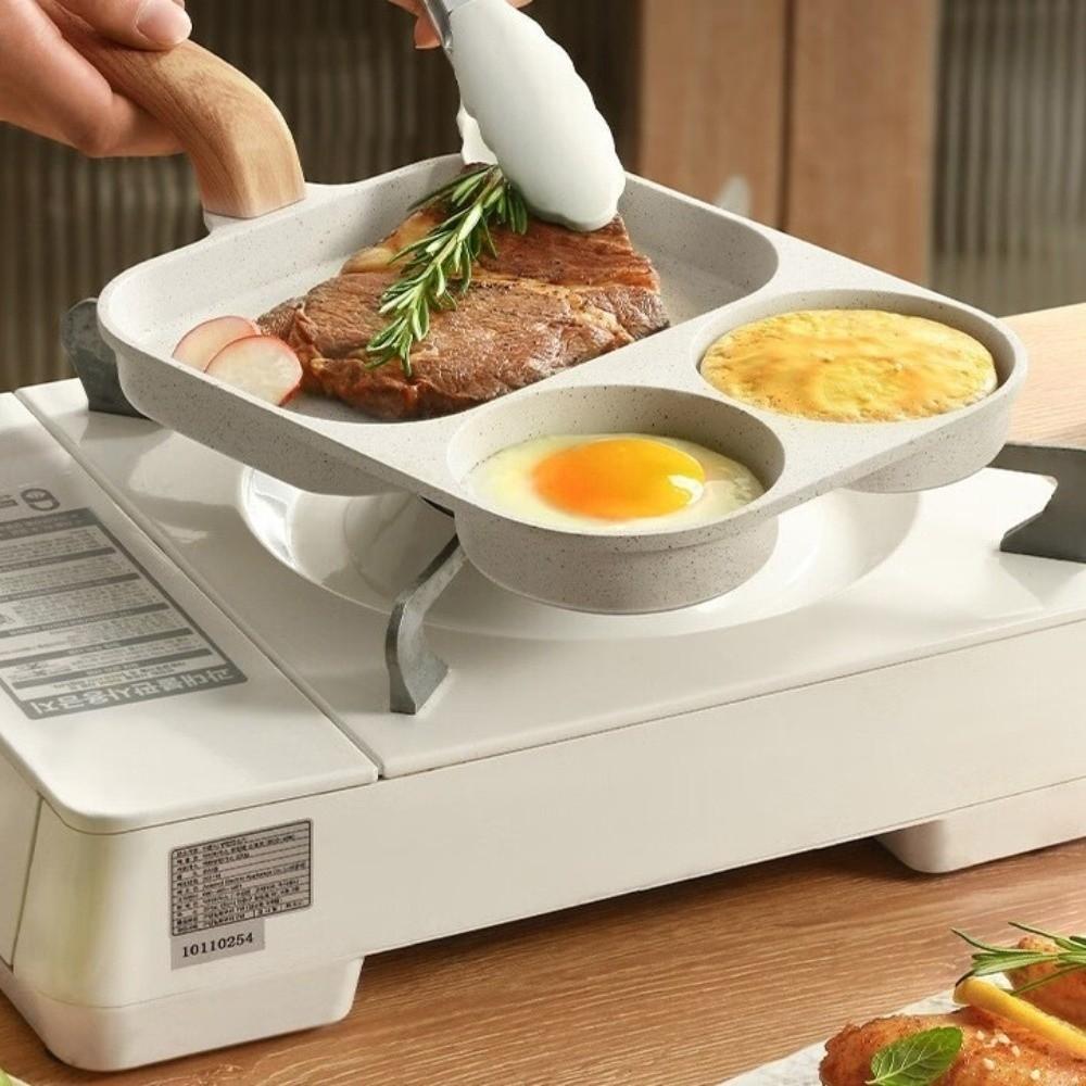 3 i 1 Eggestekepanne Non-stick Kokekar Biffgryte Omelettpanne Camping
