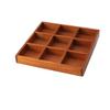 Wooden Desktop Storage Box: Raw Wood Tray & Cosmetics Lipstick Organizer