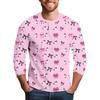 Men's Halloween Printed  Collar Three-Quarter Sleeve