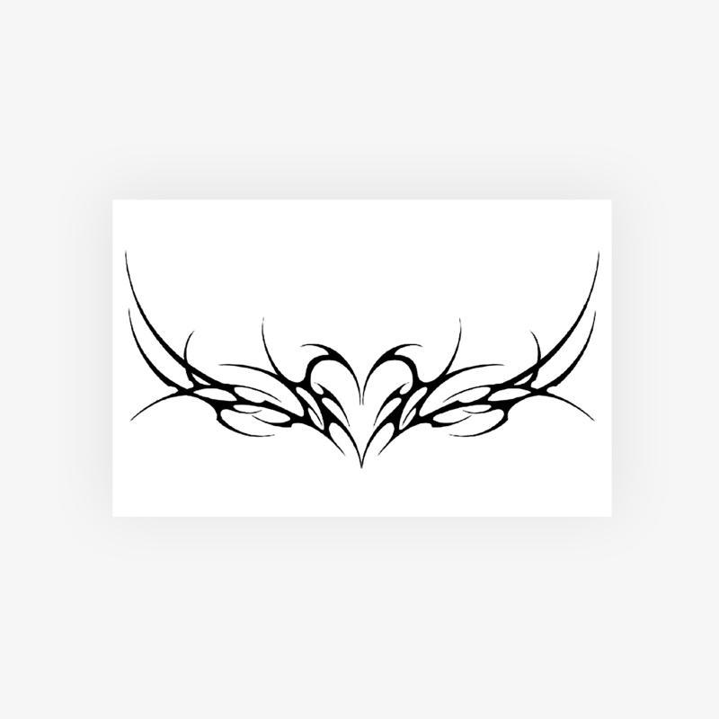 Ove Heart Wings Temporary Tattoo Long-Lasting Magic Waterproof Semi Permanent Body Decor Sticker