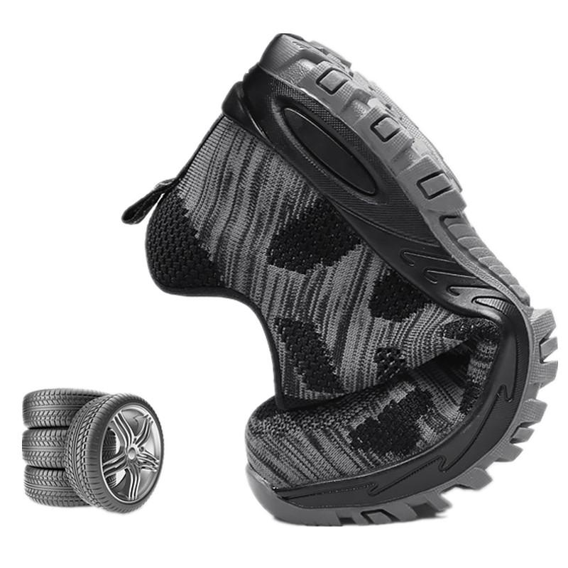 Newest -105 Holfredterse Boots Mens Work Steel Toe Shoes Anti-Smash Comfortable Protection Outdoors Lightweight Shoes