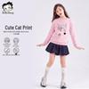 Betta Girls' Loose Crew Neck Long Sleeve Sweatshirt