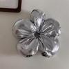 Trendy Oversized Blue Flower Scrunchie Headdress Women Girls Design Rubber Elastic Hair Band Vacation Hair Accessories