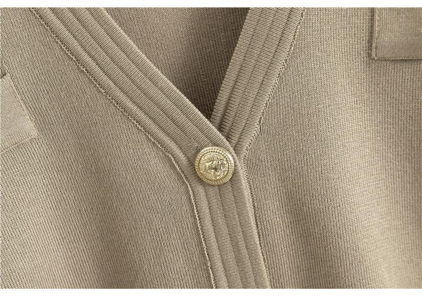 European & American Fragrance-Style Cardigan Sweater & Pencil Skirt Knitwear Set for Women - Spring & Autumn
