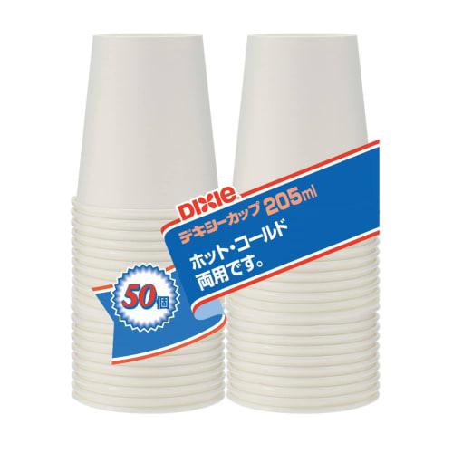 Dixie Japan Disposable Paper Cups, 7 Oz (205 Ml), White, 50-count X 3-pack, Hot/Cold Use, Econoware, KHN507EA