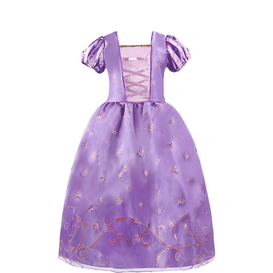 Little Girl Cinderella Dress Rapunzel Belle Halloween Costume Kid Birthday Party Christmas Fancy Evening Dress 2-10 Years
