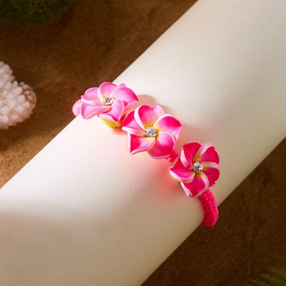 Colorful Flower Bracelet Boho Egg Flower Bangle Cute Bohemian Beach Jewelry  Party Jewelry