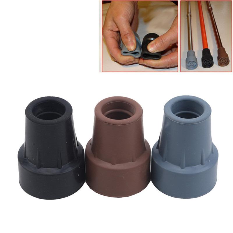 Rubber Feet Cane Tips Trekking Pole Foot Covers Hiking Stick Accessories Floor Mat Crutch Pads Replacement Non-slip Elder 3size