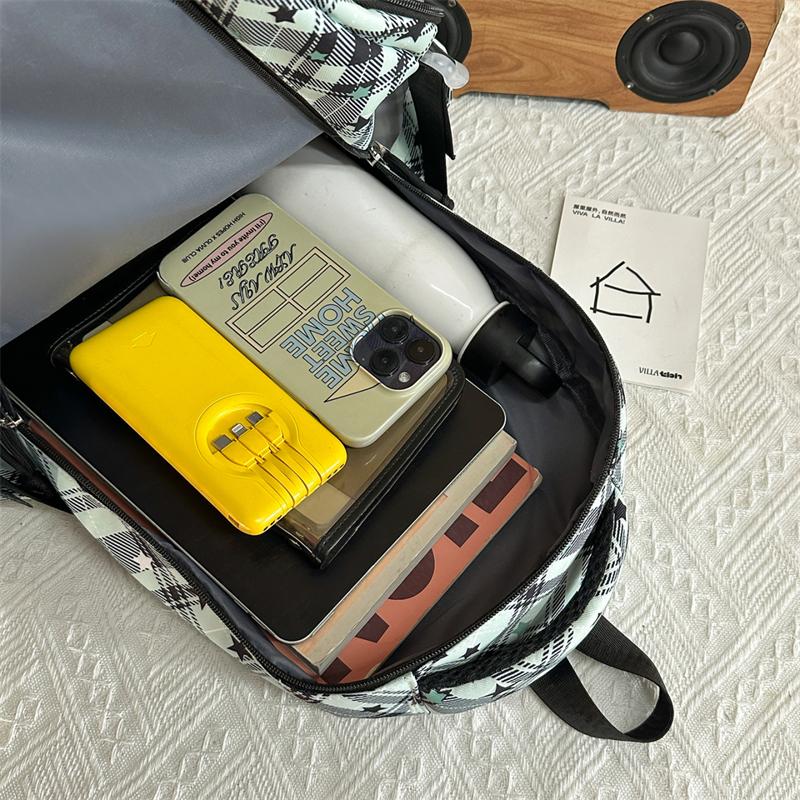 Women's Star Printed Backpack with Coin Purse